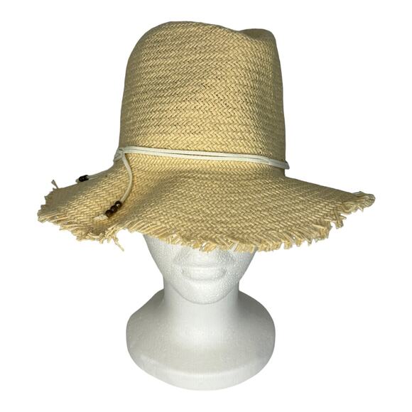 Hatattack Classic Travel Hat with fringe tan color